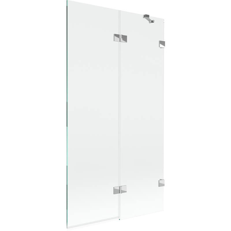 Mexen Lunar parawan nawannowy 2-skrzydłowy prawy 100 x 150 cm, transparent, chrom - 897-100-100-01-00-P