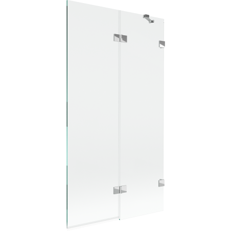 Mexen Lunar parawan nawannowy 2-skrzydłowy prawy 100 x 150 cm, transparent, chrom - 897-100-100-01-00-P