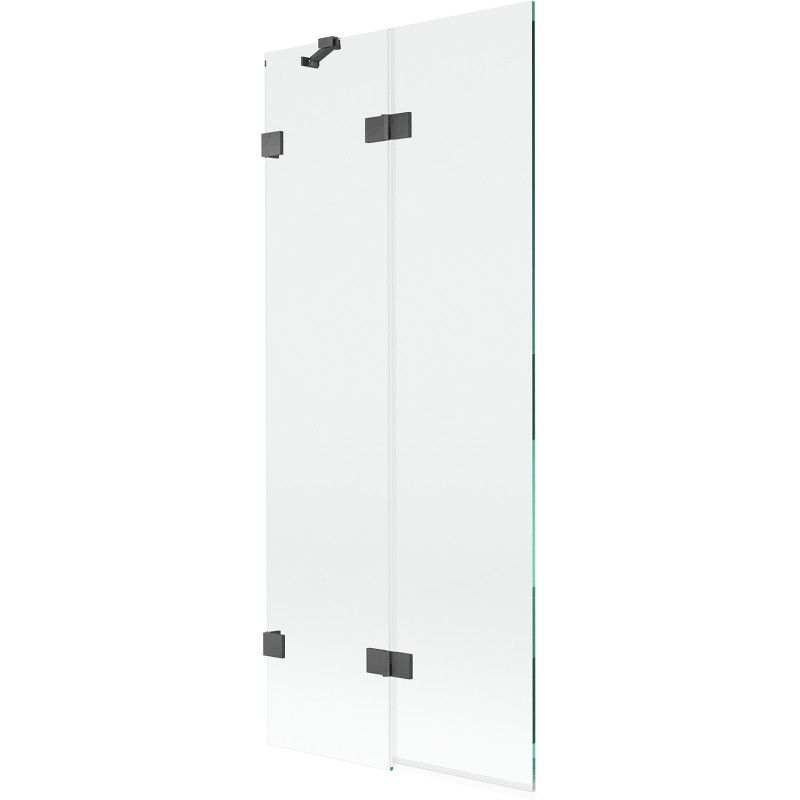 Mexen Lunar parawan nawannowy 2-skrzydłowy lewy 80 x 150 cm, transparent, gun gray szczotkowany - 897-080-100-66-00-L