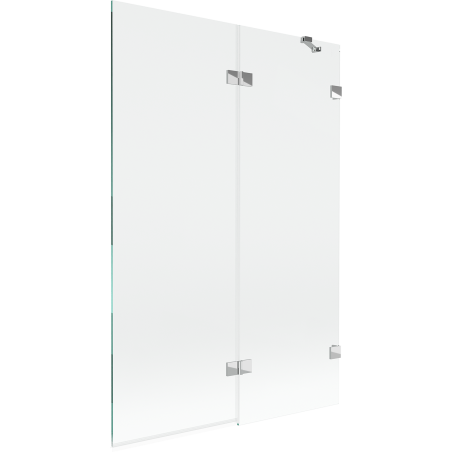 Mexen Lunar parawan nawannowy 2-skrzydłowy prawy 120 x 150 cm, transparent, chrom - 897-120-100-01-00-P