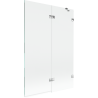 Mexen Lunar parawan nawannowy 2-skrzydłowy prawy 120 x 150 cm, transparent, chrom - 897-120-100-01-00-P