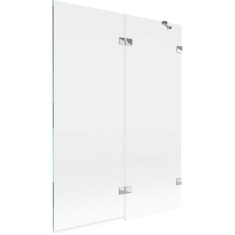 Mexen Lunar parawan nawannowy 2-skrzydłowy prawy 130 x 150 cm, transparent, chrom - 897-130-100-01-00-P