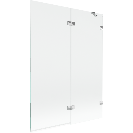 Mexen Lunar parawan nawannowy 2-skrzydłowy prawy 130 x 150 cm, transparent, chrom - 897-130-100-01-00-P