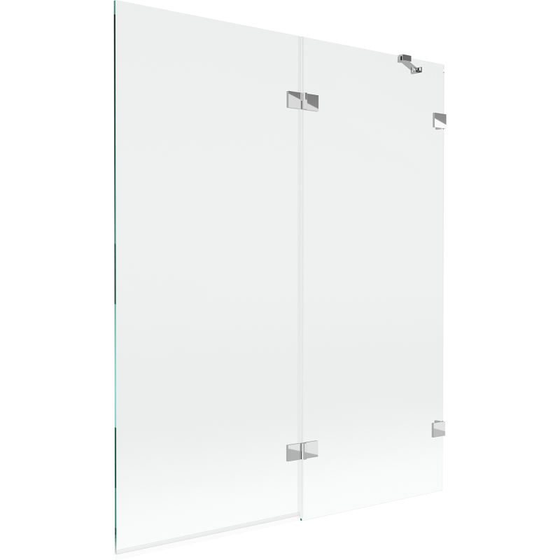 Mexen Lunar parawan nawannowy 2-skrzydłowy prawy 140 x 150 cm, transparent, chrom - 897-140-100-01-00-P