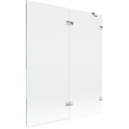 Mexen Lunar parawan nawannowy 2-skrzydłowy prawy 140 x 150 cm, transparent, chrom - 897-140-100-01-00-P