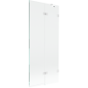 Mexen Lunar parawan nawannowy 2-skrzydłowy prawy 80 x 150 cm, transparent, biały - 897-080-100-20-00-P