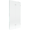 Mexen Lunar parawan nawannowy 2-skrzydłowy prawy 90 x 150 cm, transparent, biały - 897-090-100-20-00-P