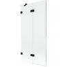 Mexen Lunar parawan nawannowy 2-skrzydłowy lewy 90 x 150 cm, transparent, czarny - 897-090-100-70-00-L