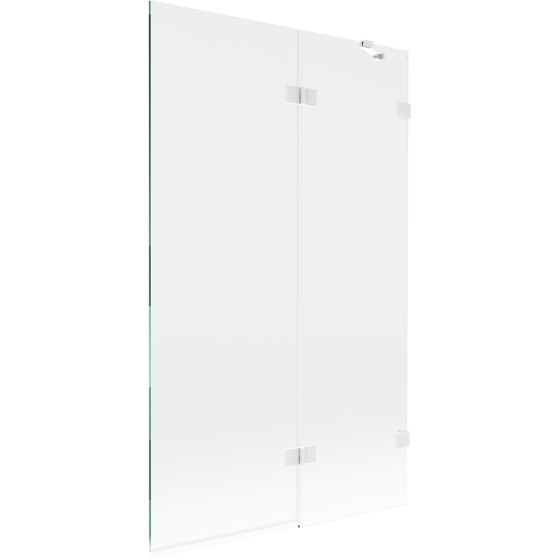 Mexen Lunar parawan nawannowy 2-skrzydłowy prawy 110 x 150 cm, transparent, biały - 897-110-100-20-00-P