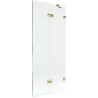 Mexen Lunar parawan nawannowy 2-skrzydłowy prawy 80 x 150 cm, transparent, złoty - 897-080-100-50-00-P