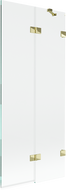 Mexen Lunar parawan nawannowy 2-skrzydłowy prawy 80 x 150 cm, transparent, złoty - 897-080-100-50-00-P