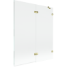 Mexen Lunar parawan nawannowy 2-skrzydłowy prawy 140 x 150 cm, transparent, złoty - 897-140-100-50-00-P