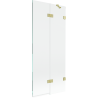 Mexen Lunar parawan nawannowy 2-skrzydłowy prawy 80 x 150 cm, transparent, złoty szczotkowany - 897-080-100-55-00-P