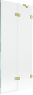 Mexen Lunar parawan nawannowy 2-skrzydłowy prawy 80 x 150 cm, transparent, złoty szczotkowany - 897-080-100-55-00-P