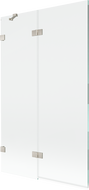Mexen Lunar parawan nawannowy 2-skrzydłowy lewy 110 x 150 cm, transparent, nikiel szczotkowany - 897-110-100-97-00-L