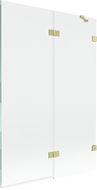 Mexen Lunar parawan nawannowy 2-skrzydłowy prawy 120 x 150 cm, transparent, złoty szczotkowany - 897-120-100-55-00-P