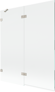 Mexen Lunar parawan nawannowy 2-skrzydłowy lewy 140 x 150 cm, transparent, nikiel szczotkowany - 897-140-100-97-00-L