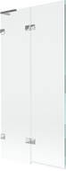 Mexen Lunar L parawan nawannowy 2-skrzydłowy lewy 90 x 150 cm, transparent, chrom - 897L-090-100-01-00-L