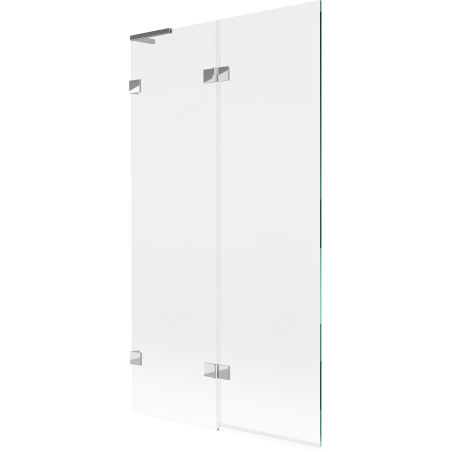 Mexen Lunar L parawan nawannowy 2-skrzydłowy lewy 100 x 150 cm, transparent, chrom - 897L-100-100-01-00-L
