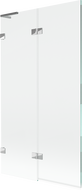 Mexen Lunar L parawan nawannowy 2-skrzydłowy lewy 100 x 150 cm, transparent, chrom - 897L-100-100-01-00-L