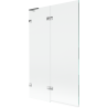 Mexen Lunar L parawan nawannowy 2-skrzydłowy lewy 110 x 150 cm, transparent, chrom - 897L-110-100-01-00-L