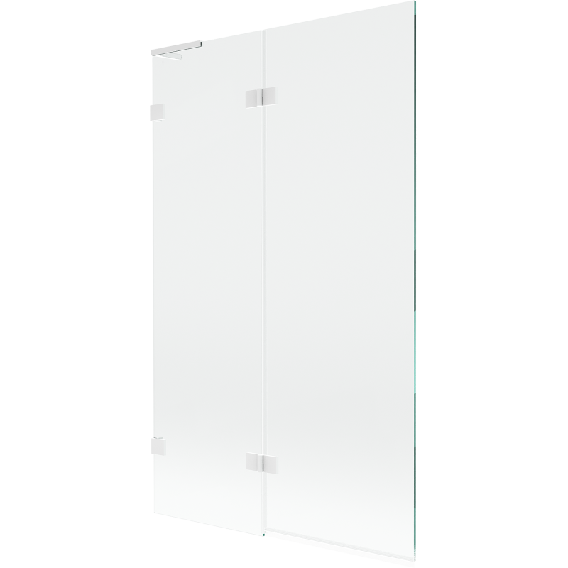 Mexen Lunar L parawan nawannowy 2-skrzydłowy lewy 110 x 150 cm, transparent, biały - 897L-110-100-20-00-L