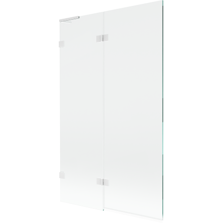 Mexen Lunar L parawan nawannowy 2-skrzydłowy lewy 110 x 150 cm, transparent, biały - 897L-110-100-20-00-L