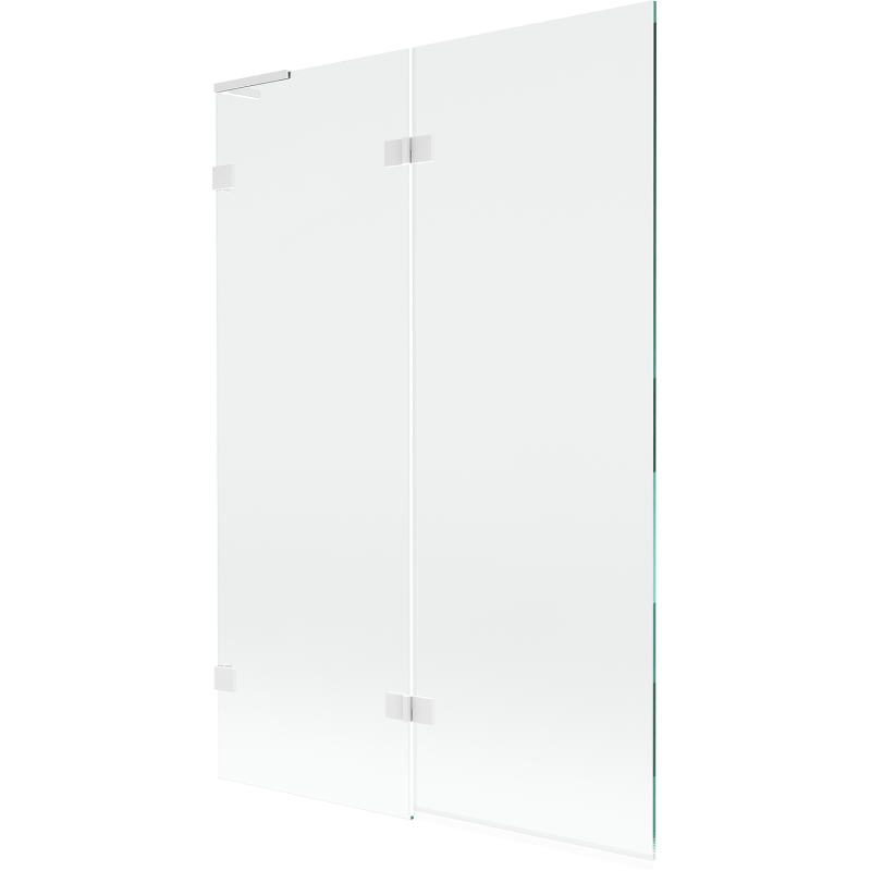 Mexen Lunar L parawan nawannowy 2-skrzydłowy lewy 120 x 150 cm, transparent, biały - 897L-120-100-20-00-L