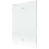 Mexen Lunar L parawan nawannowy 2-skrzydłowy lewy 120 x 150 cm, transparent, biały - 897L-120-100-20-00-L