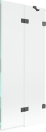 Mexen Lunar parawan nawannowy 2-skrzydłowy prawy 80 x 150 cm, transparent, gun gray szczotkowany - 897-080-100-66-00-P