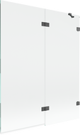 Mexen Lunar parawan nawannowy 2-skrzydłowy prawy 140 x 150 cm, transparent, gun gray szczotkowany - 897-140-100-66-00-P