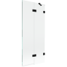 Mexen Lunar parawan nawannowy 2-skrzydłowy prawy 80 x 150 cm, transparent, czarny - 897-080-100-70-00-P