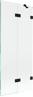 Mexen Lunar parawan nawannowy 2-skrzydłowy prawy 80 x 150 cm, transparent, czarny - 897-080-100-70-00-P