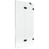 Mexen Lunar parawan nawannowy 2-skrzydłowy prawy 90 x 150 cm, transparent, czarny - 897-090-100-70-00-P