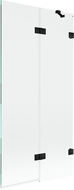 Mexen Lunar parawan nawannowy 2-skrzydłowy prawy 90 x 150 cm, transparent, czarny - 897-090-100-70-00-P