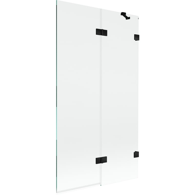 Mexen Lunar parawan nawannowy 2-skrzydłowy prawy 100 x 150 cm, transparent, czarny - 897-100-100-70-00-P