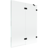 Mexen Lunar parawan nawannowy 2-skrzydłowy prawy 130 x 150 cm, transparent, czarny - 897-130-100-70-00-P