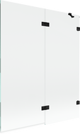 Mexen Lunar parawan nawannowy 2-skrzydłowy prawy 140 x 150 cm, transparent, czarny - 897-140-100-70-00-P