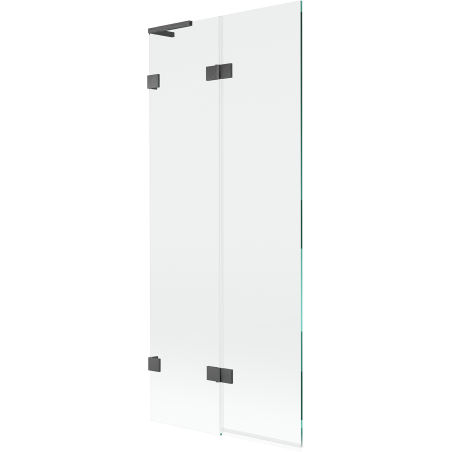 Mexen Lunar L parawan nawannowy 2-skrzydłowy lewy 80 x 150 cm, transparent, gun gray szczotkowany - 897L-080-100-66-00-L