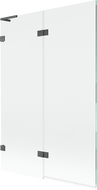 Mexen Lunar L parawan nawannowy 2-skrzydłowy lewy 120 x 150 cm, transparent, gun gray szczotkowany - 897L-120-100-66-00-L