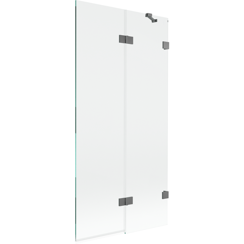 Mexen Lunar parawan nawannowy 2-skrzydłowy prawy 90 x 150 cm, transparent, gun metal - 897-090-100-95-00-P