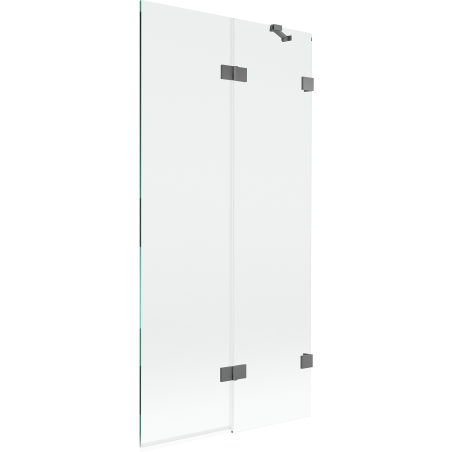 Mexen Lunar parawan nawannowy 2-skrzydłowy prawy 90 x 150 cm, transparent, gun metal - 897-090-100-95-00-P