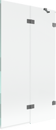 Mexen Lunar parawan nawannowy 2-skrzydłowy prawy 100 x 150 cm, transparent, gun metal - 897-100-100-95-00-P