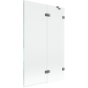 Mexen Lunar parawan nawannowy 2-skrzydłowy prawy 110 x 150 cm, transparent, gun metal - 897-110-100-95-00-P