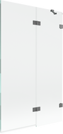 Mexen Lunar parawan nawannowy 2-skrzydłowy prawy 110 x 150 cm, transparent, gun metal - 897-110-100-95-00-P