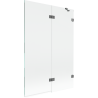 Mexen Lunar parawan nawannowy 2-skrzydłowy prawy 120 x 150 cm, transparent, gun metal - 897-120-100-95-00-P
