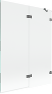 Mexen Lunar parawan nawannowy 2-skrzydłowy prawy 130 x 150 cm, transparent, gun metal - 897-130-100-95-00-P