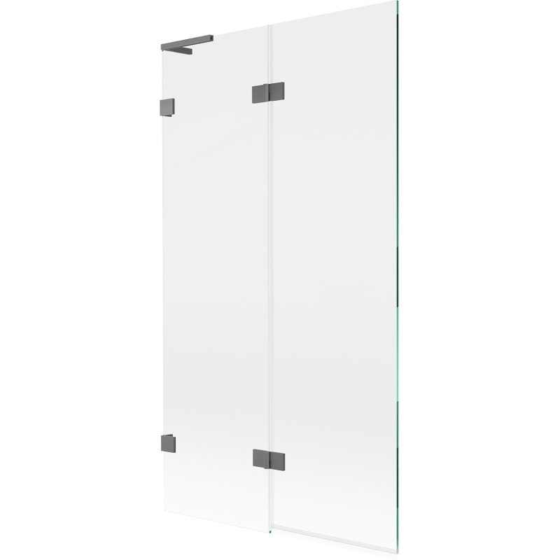 Mexen Lunar L parawan nawannowy 2-skrzydłowy lewy 100 x 150 cm, transparent, gun metal - 897L-100-100-95-00-L