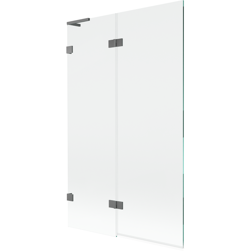 Mexen Lunar L parawan nawannowy 2-skrzydłowy lewy 110 x 150 cm, transparent, gun metal - 897L-110-100-95-00-L