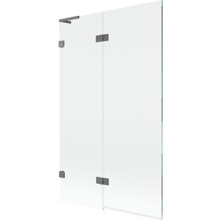 Mexen Lunar L parawan nawannowy 2-skrzydłowy lewy 110 x 150 cm, transparent, gun metal - 897L-110-100-95-00-L